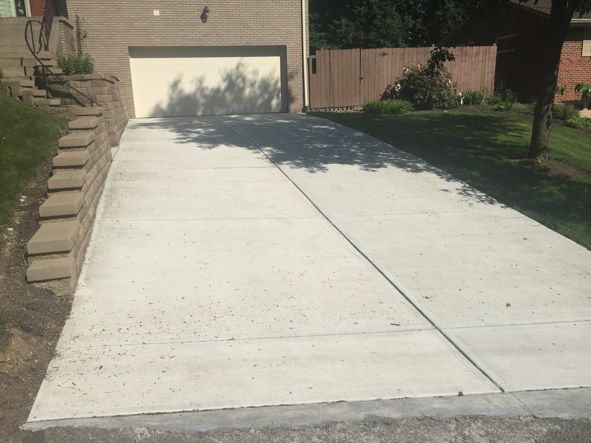 Concrete driveway